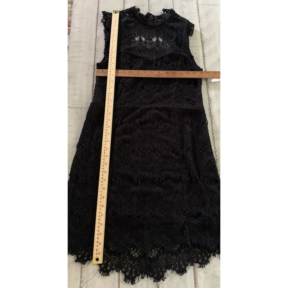Free People Lace Dress. Black lace and open back make it sexy and comf- SZ Large - Picture 13 of 16